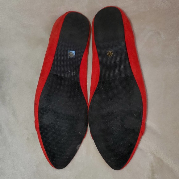 LNew-Herstyle Memory Foam Woman Classic Red Pointed Toe Flats 10 ManMade Leather - Picture 4 of 4